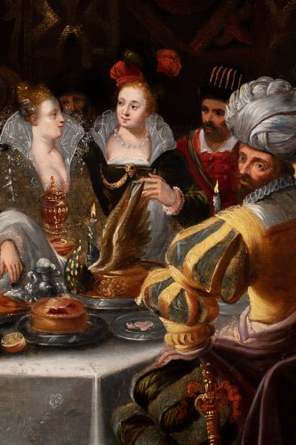 Tableaux et dessins Tableaux XVIe siècle - Le festin de Balthazar. Frans II Francken & Atelier (1541-1642)