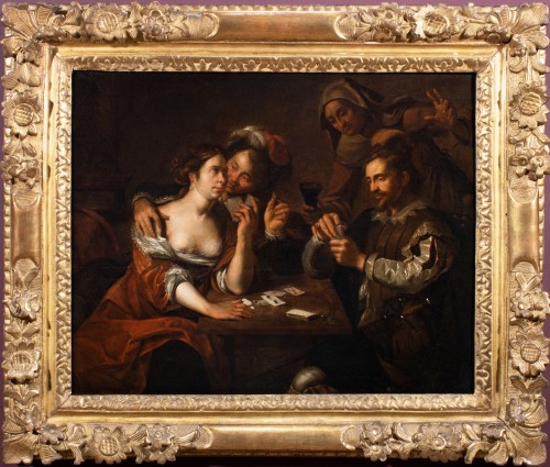 La partie de cartes. Peintre Caravagesque nordique du XVIIe siècle