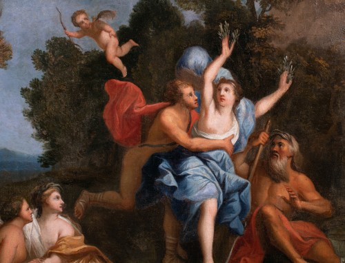 Apollon & Daphné - École française du XVIIe siècle - Tableaux et dessins Style Louis XIV