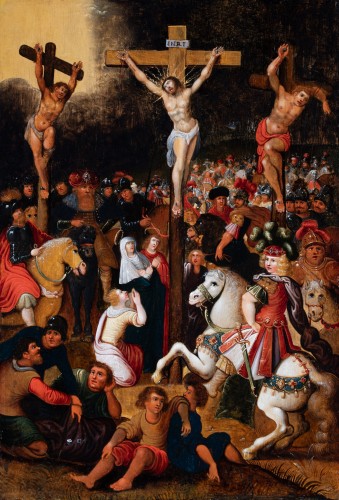 Le Christ au Golgotha et les deux larrons - Louis de Caullery (Anvers 1580-1621)