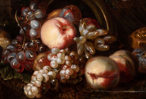 Fleurs et fruits entourant un vase Médicis - Jean-Baptiste Blin de Fontenay (1653-1715) - Galerie FC Paris
