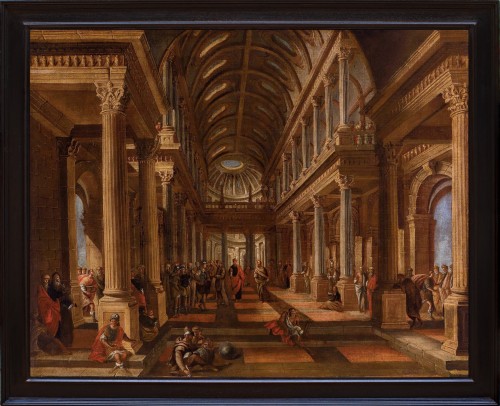 Architecture with the school of Athens. Workshop of Bartholomeus van Bassen (1590-1652)