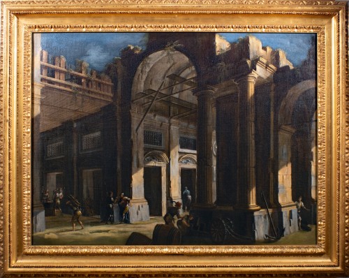 Ruines antiques avec arsenal - Leonardo Coccorante et atelier (1680-1750)