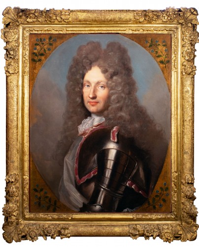 Portrait of a prince in armor by Joseph VIVIEN (1657-1734)