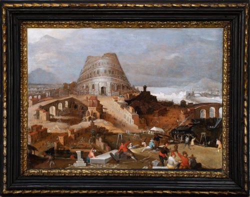The construction of the Tower of Babel - Willem II Van Nieulandt (1584-1635/36) and Workshop