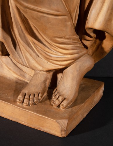 Apollon - Sculpture en terre cuite, Italie époque néoclassique vers 1800 - 
