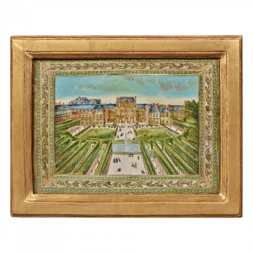 Grand tableau en Compigné représentant le Palais Royal