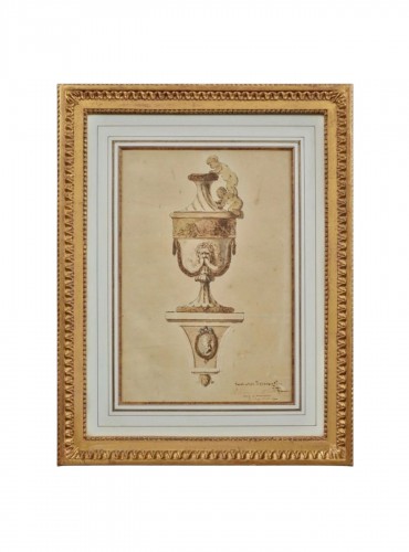 Drawing of a neoclassical vase