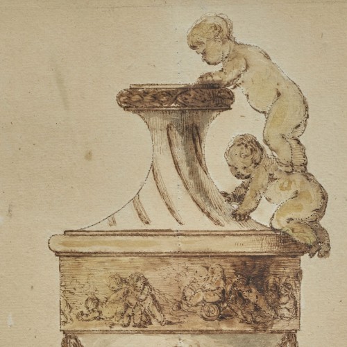 Drawing of a neoclassical vase - 