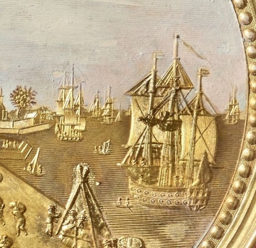 Compigné painting, the port of Bordeaux seen from the Quai des Farines  - Objects of Vertu Style 