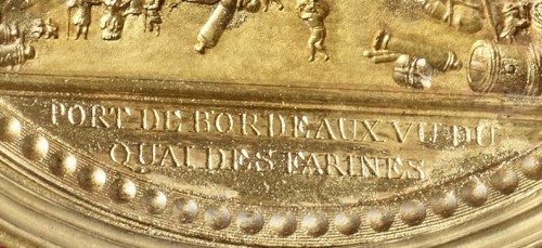 18th century - Compigné painting, the port of Bordeaux seen from the Quai des Farines 