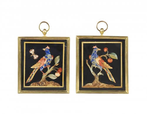 Pair of Pietra Dura plates