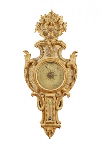 Baromètre-thermomètre à motifs d’écailles de poisson