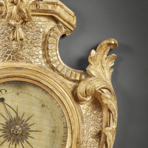 Baromètre-thermomètre à motifs d’écailles de poisson - Galerie Léage