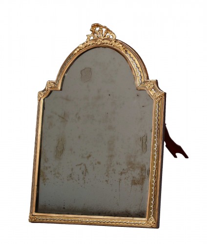 Miroir de toilette en marqueterie Boulle, orné de bronze ciselé et doré