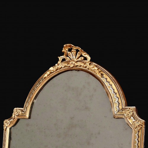 Miroir de toilette en marqueterie Boulle, orné de bronze ciselé et doré - Miroirs, Trumeaux Style Louis XIV