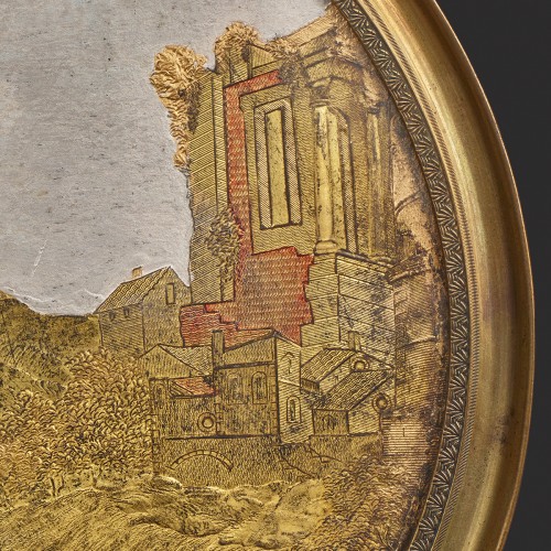 Medallion in Compigné representing a harvest scene - Paintings & Drawings Style 