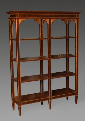 Vitrine-bibliothèque anglaise - Mobilier Style 