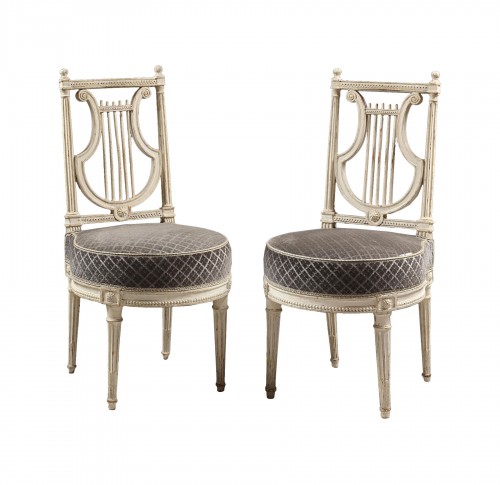 Pair of chairs stamped Dupain
