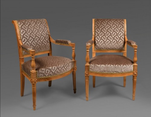 18th century - Pair of Directoire armchairs