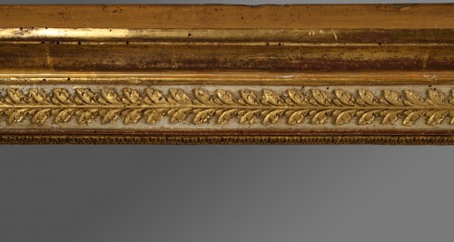 Restoration mirror in gilded and painted wood - Mirrors, Trumeau Style 