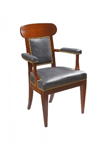 Mahogany armchair stamped by Jeanselme