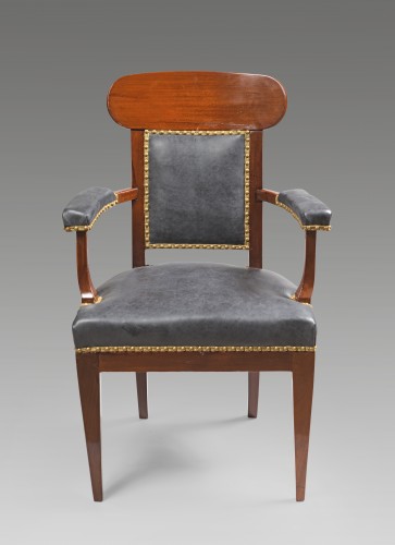 Mahogany armchair stamped by Jeanselme - Seating Style 
