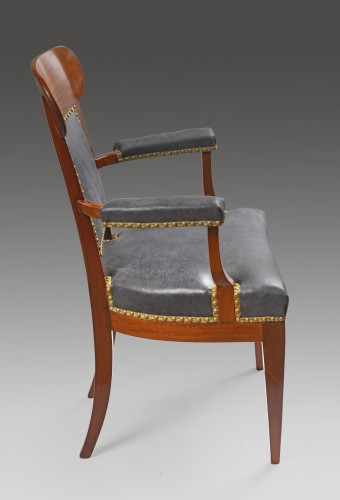 Mahogany armchair stamped by Jeanselme - 