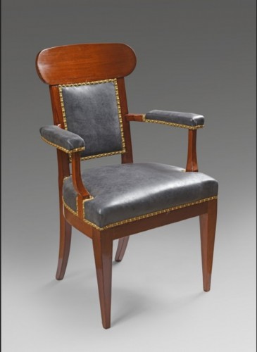 XIXe siècle - Fauteuil en acajou estampillé de Jeanselme