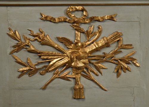 18th century Lacquered and gilded wood trumeau - 