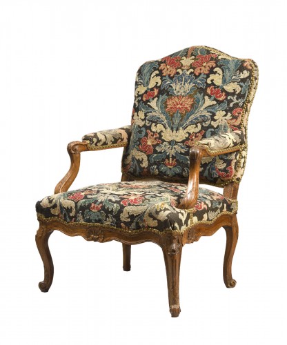 Fauteuil à dossier plat Régence