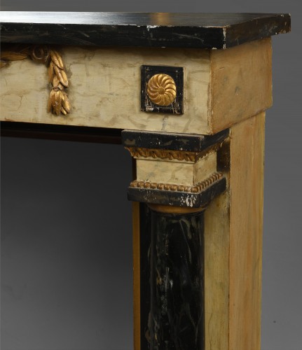 Architectural & Garden  - Directoire wood fireplace mantel