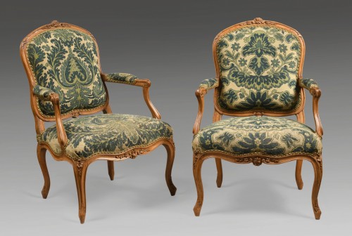 Pair of armchairs stamped C.F Normand - 