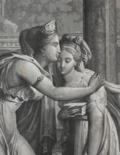 Grisaille représentant la réconciliation de Vénus et Psyché - Tableaux et dessins Style 