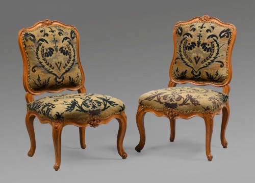  - Paire de chaises Louis XV