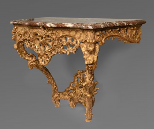 Furniture  - French Recgence gilded wood console table