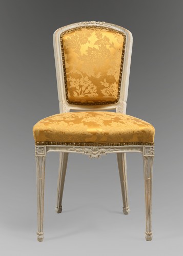 Paire de chaises en hêtre laqué - Galerie François Paul Belliard
