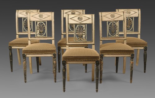 Suite of six chairs, Late 19th century - Seating Style 