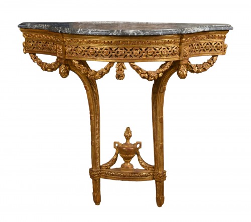 Console en bois doré d'époque Louis XVI