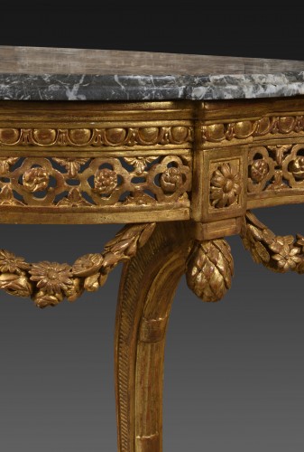 Console en bois doré d'époque Louis XVI - Mobilier Style Louis XVI