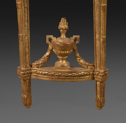 Mobilier Console - Console en bois doré d'époque Louis XVI