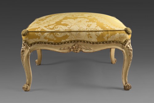 19th century - Large square stool, France first half of the 19th century