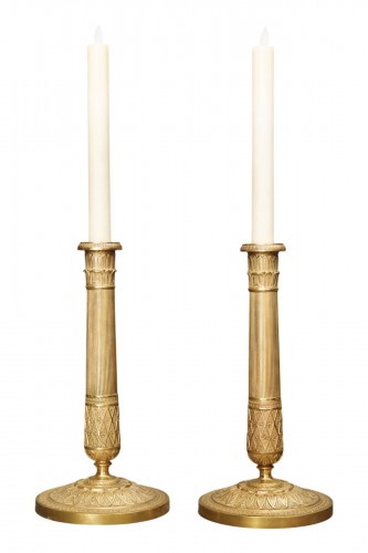 Paire de bougeoirs d’époque Consulat