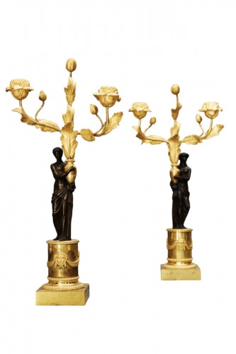 Paire de candélabres d’époque Empire