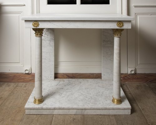 Furniture  - Console en marbre blanc 