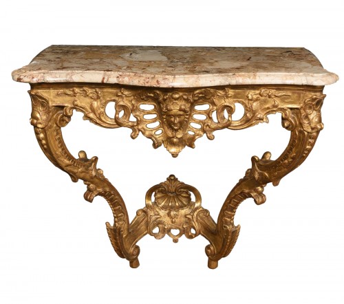 Console Louis XVI en bois doré