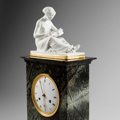 Pendule en marbre vert - Galerie François Paul Belliard