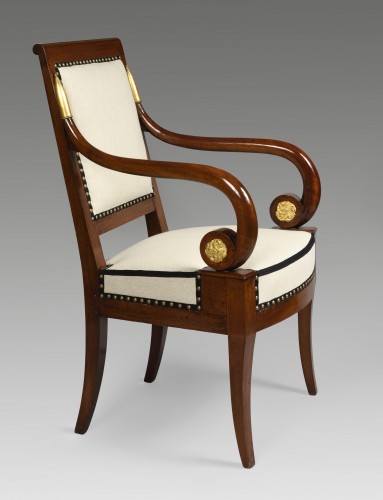 Suite de quatre fauteuils Restauration - Sièges Style Restauration - Charles X