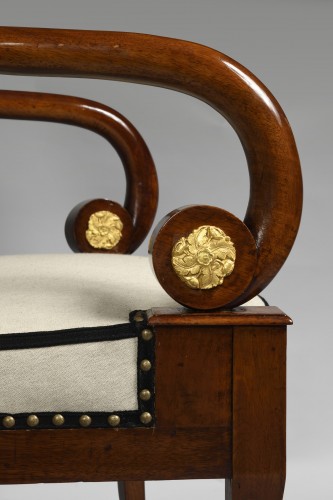 XIXe siècle - Suite de quatre fauteuils Restauration
