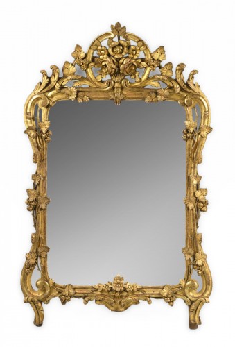 French Louis XV giltwood mirror